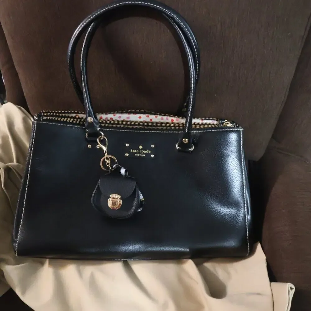 Bag Keychain Bag Charm Change Pouch Coin Push Lock Clasp Black Goth Romance - Picture 2 of 10